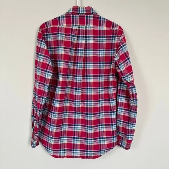 Ralph Lauren Plaid Shirt Mens SMALL Custom Fit Preppy Button Down Academic - Picture 6 of 8